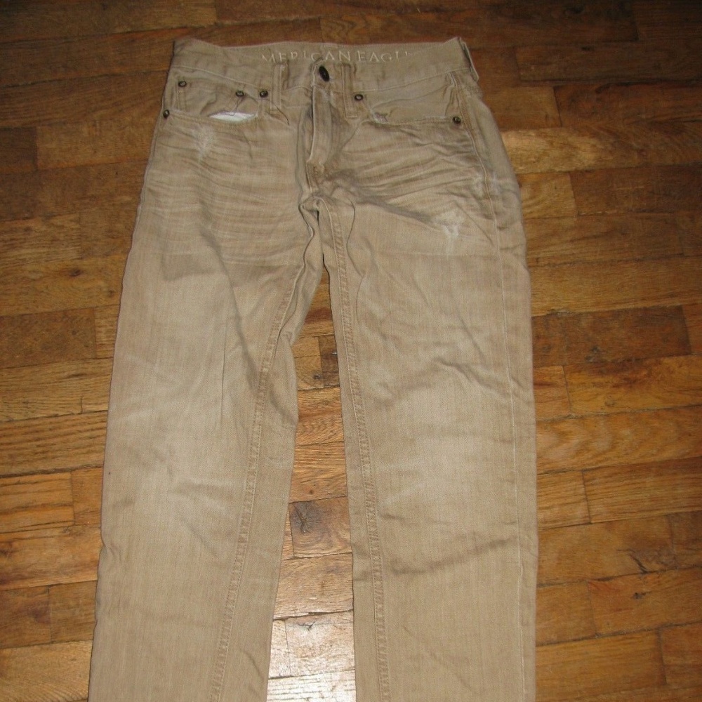 American Eagle size 26/28 tan jeans slim fit